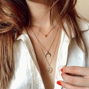3/$30 💛 Multi Layer Charm Pendant Necklace